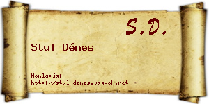Stul Dénes névjegykártya